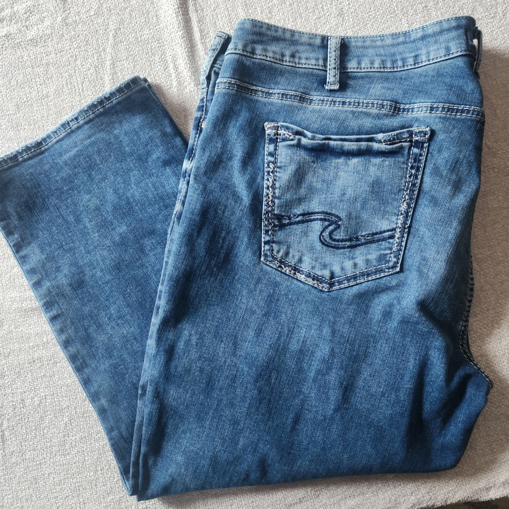 Silver Elyse Capri Jeans Womens SZ 22/ L 22.5